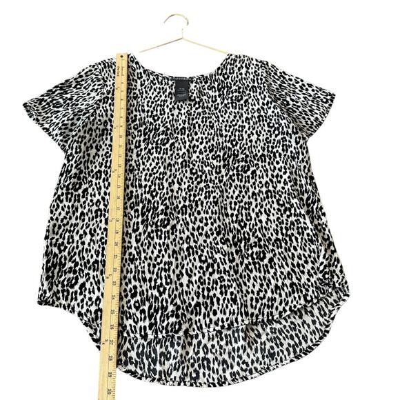 CHELSEA & THEODORE LEOPARD PRINT TOP blouse size XL - Picture 4 of 5